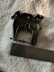 Vintage Belt Buckle with Alligator