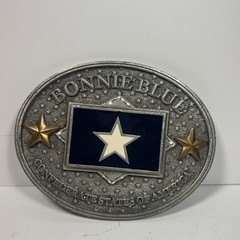 BONNIE BLUE FLAG BELT BUCKLE – CSA – LONE STAR