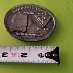 Stotts & Co. Hookem Events Truck Rodeo Houston TX 1994 Oval Belt Buckle