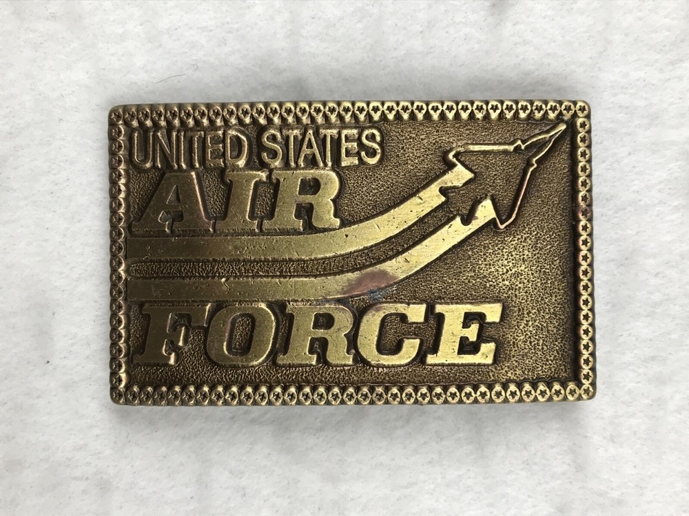 vintage 80s US AIR FORCE BELT BUCKLE usaf military us army