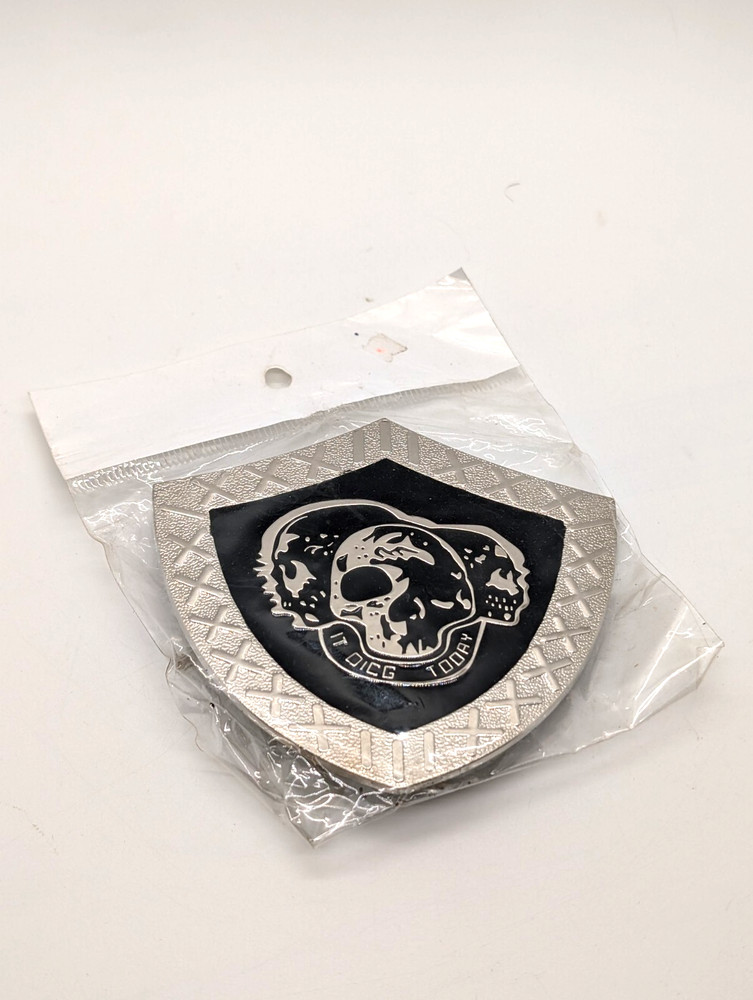 Skulls Belt Buckle IT DICG TODAY 4×4 Silver & Black