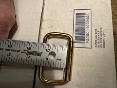 Lot 100 Belt Buckles. Approx. 2 inch X 1 Inch. Steel Buckle with Brass Finish