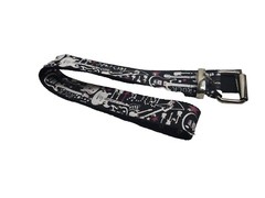 Belt Rock Guitar Music Star Studded Metal Buckle Sz 36- 40 In L