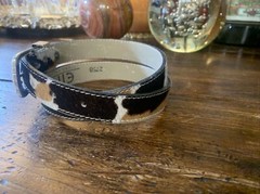 Taxco James Reid Style Sterling Silver « Tree Bark » Belt Buckle Set 27-30-1”✅