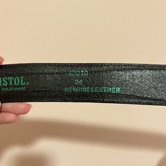 Resistol Mens 34 Black Genuine Leather Western Belt Siskiyou Wyoming Buckle