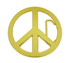 New Men Women Peace Sign Belt Buckle Symbol Dove Peace-Lover-Keeper Gold Metal