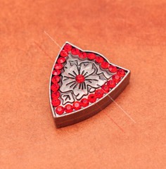 Red Crystal Rhinestone Western Cowboy Rodeo Belt Buckle Set Fit 30MM Strap