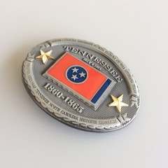 Vintage Oval Tennessee Flag Belt Buckle Gurtelschnalle Boucle de ceinture