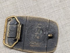 vintage 1970s belt buckle ALASKA well drilling OIL FIELD brinkerhoff BRASS