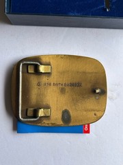 Vintage Brass Smith & Wesson Belt Buckle With Original Box & Tag 1975