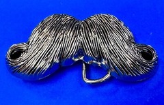 Mustache Novelty Psychobilly Rockabilly Biker Punk Heavy Figural Belt Buckle
