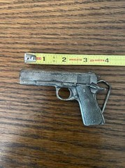 Vintage 1979 Gun Belt Buckle Indiana Metal Works