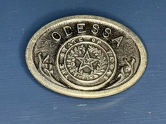 Odessa, Texas (state collector series) Belt Buckle 1987
