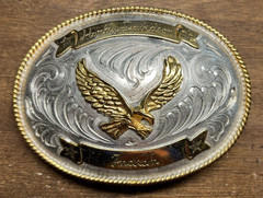 Harley Davidson Indian Buckle, Alpaca, Vintage