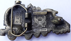 belt buckle 1980 Great American Buckle steam locomotive 272 train engine