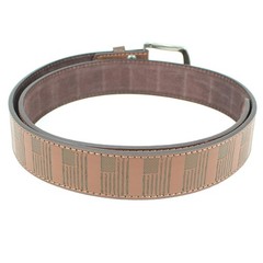 BC Belts USA Distressed Large (36-38&Prime; Waist), Brown – Vertical Usa Flag