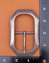Heavy Solid Silver Men Leather Huge Center Bar Jeans Belt Buckle Fit 40mm Strap