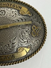 Vintage 1987 Trophy Belt Buckle High Shotgun Montana Silversmith Dick Davis