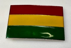 Reggae Flag Rasta Bob Marley Rastafarian Country Culture Patriotic Belt Buckle
