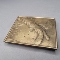 Bergamont Pheasant Game Bird Belt Buckle Men Gold Brass Western Hunting Wildlife