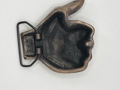 Vintage 1979 Bergamot Brass Works Fist Hand Belt Buckle Limited Edition USA