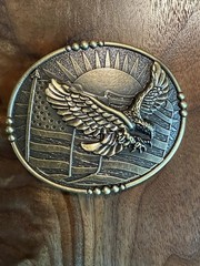 American Flag Bald Eagle Belt Buckle Flying Bird Father’s Day Gift