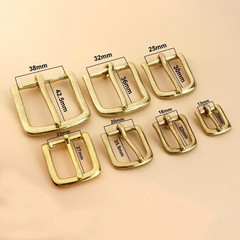 1Piece Solid Brass Belt Buckle End Bar Heel Bar Buckle Pin Belt Half Buckle for