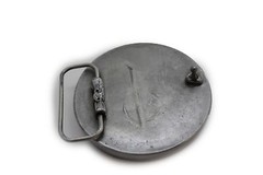 New Men Round Belt Buckle Silver Metal Cowboy Western Biker Skeleton Motorcycle