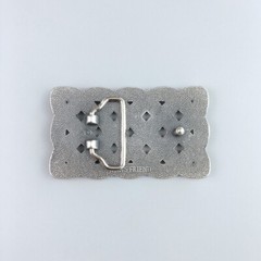 Vintage Silver Plated Cross Celtic Knot Rectangle Belt Buckle Boucle de Ceinture