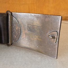 Volkswagen Bronze Metal Clip Belt Buckle w/ VW Logo, Fits 2 in Belt