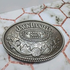 2005 JACK DANIELS OLD NO 7 BELT BUCKLE – HEAVY – 4&Prime; X 3&Prime; – Excellent Condition!