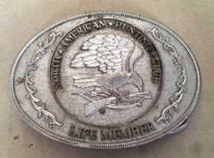 Handyman Club Of America Hunting Club Life Member Belt Buckle Lot of 2