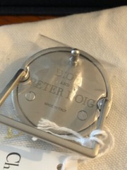 NIB RARE Peter Doig for DIOR ruthenium 35mm belt buckle lion head collectible