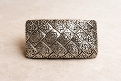 French Zamak Belt Buckle – Antique Silver, Fits 1.5&Prime; Belt