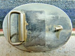 German Silver / Bronze Show Horse Trophy Belt Buckle Excellent Cond