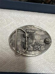 Vintage HorseHead inside Horseshoe Belt Buckle 1993