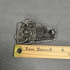 Union Pacific Belt Buckle Pewter Challenger X3985 Steam Train USA