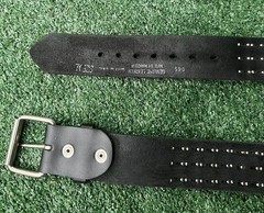 VTG 90s Manzoor Leather 3 Row Pyramid 1/2” Studded Belt Mens XL USA Made