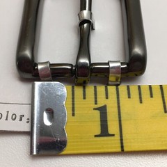 Metal Belt Buckle Gun Metal Tone Prong Pin DIY Leather Crafts