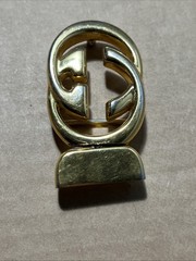 Gucci Interlocking Belt Buckle Gold Parfums Mod Brev Monogram 2.5 x 1.5 in