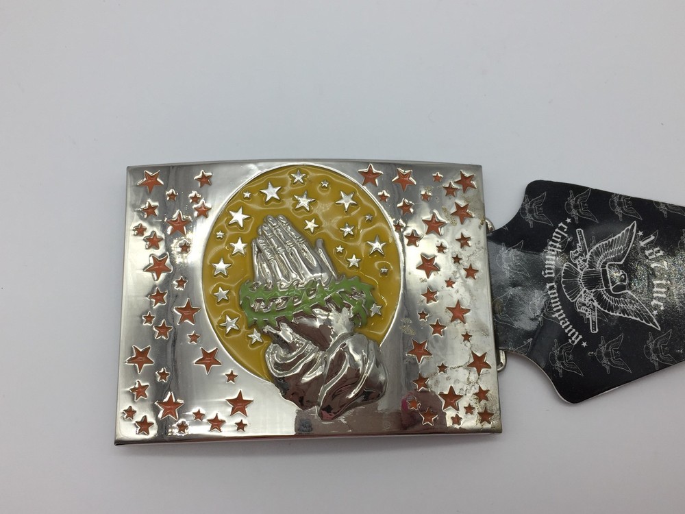187 Inc Belt Buckle Orange/Yellow/Sliver
