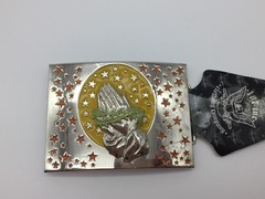 187 Inc Belt Buckle Orange/Yellow/Sliver
