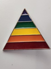 Great American Products Lot of 2 Rainbow Pride Striped Enamel Belt Buckles LGBTQ