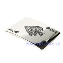 Vintage Men Belt Buckle Western Cowboy Zinc-alloy Ace Spades Fashion ​Rock Style