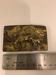 Colorado Rocky Mountain Solid Brass Belt Buckle Special Cast 1979 USA.