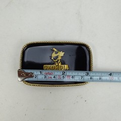 Vintage Georgia Tech Yellow Jackets Belt Buckle BUZZ Black Enamel Made In USA
