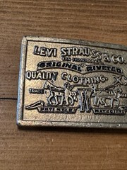 Vintage Levi Strauss & Co. Original Rivited Rectangular Belt Buckle