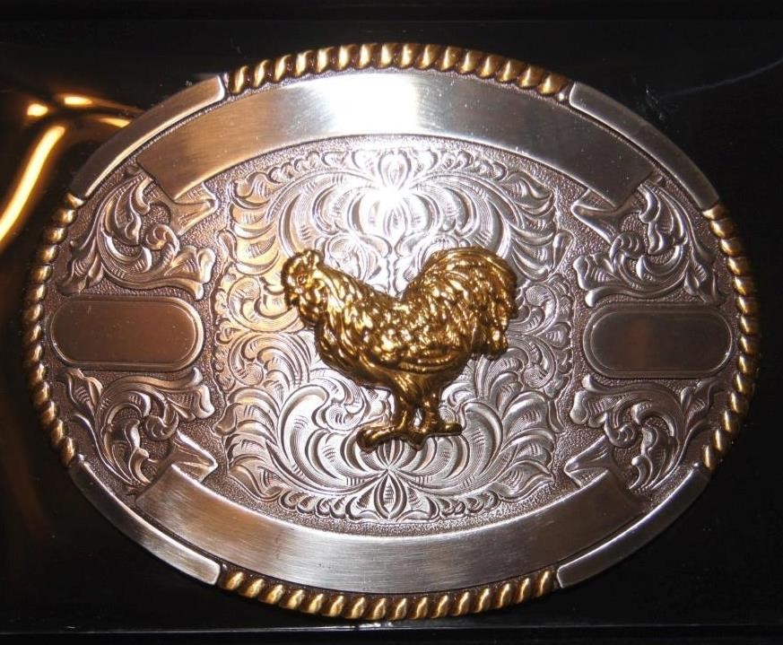 Crumrine OVAL BUCKLE ROOSTER by M & F Western 38654