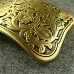 Heavy duty Solid Brass print Flowers Classical Men&rsquo;s Belt Buckles for 1.5&Prime; Belt