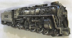 Vintage 1970&rsquo;s Belt Buckle Bergamont Brass Locomotive Railroad Train 1002
